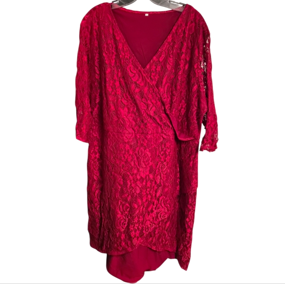 Bedoar Red Lace Dress 4XL